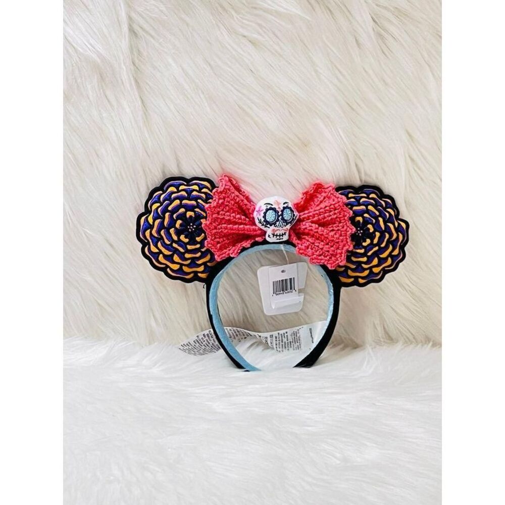 Disney Parks Coco Minnie Mouse Ear Headband Dia de los Muertos - Picture 2 of 5